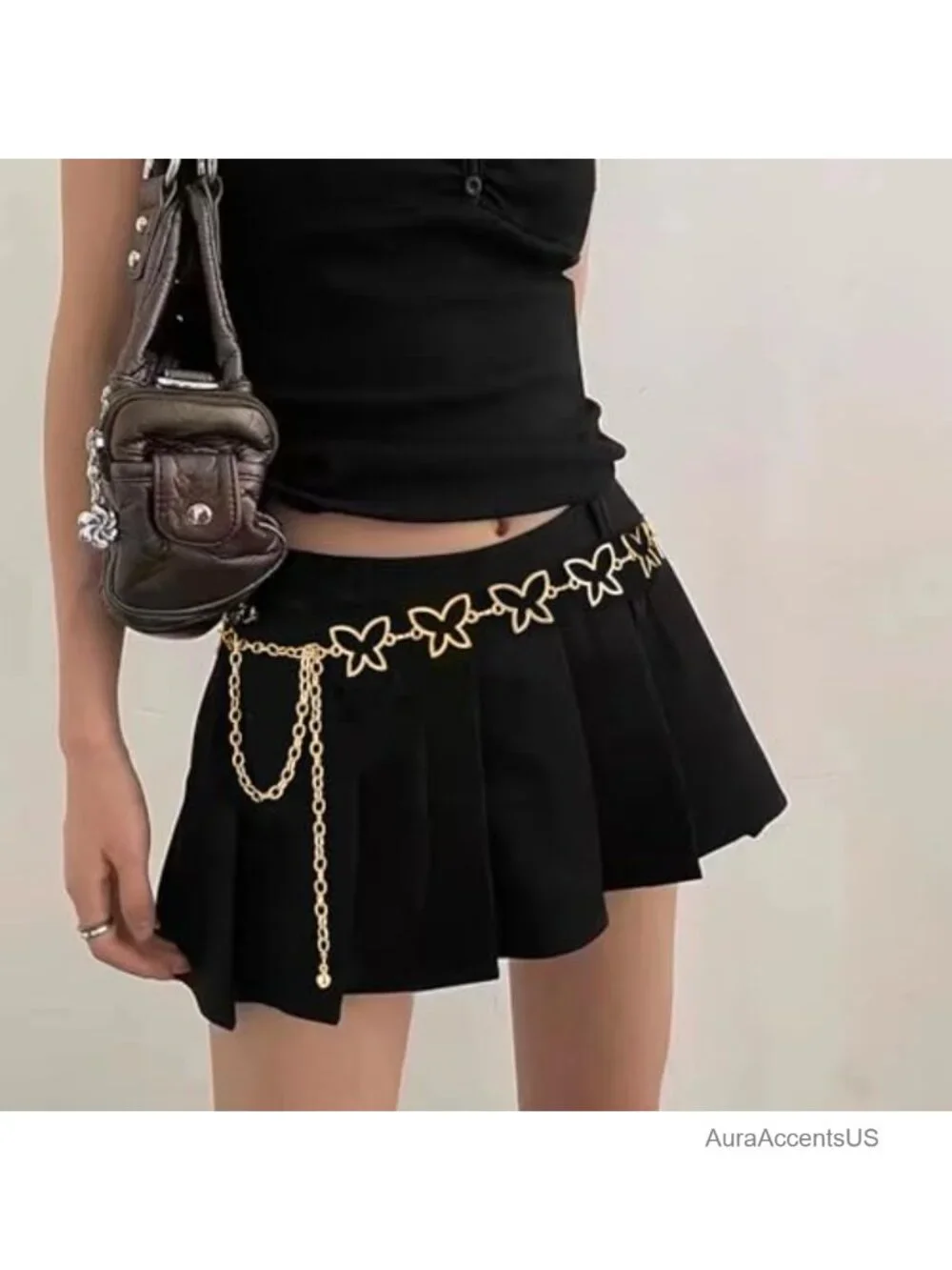 Set of 5 Punk Waist Chain Belt for Women Wallet Chain Y2K Goth Accessories